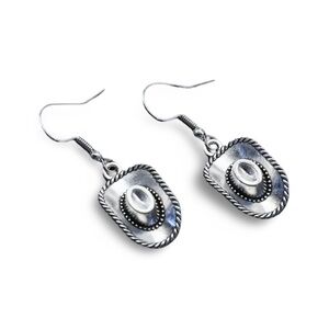Cowgirl/Cowboy Hat Earrings Elegant Drop Style Shania Twain Dolly Parton